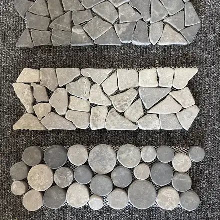 Bordures opus et galets